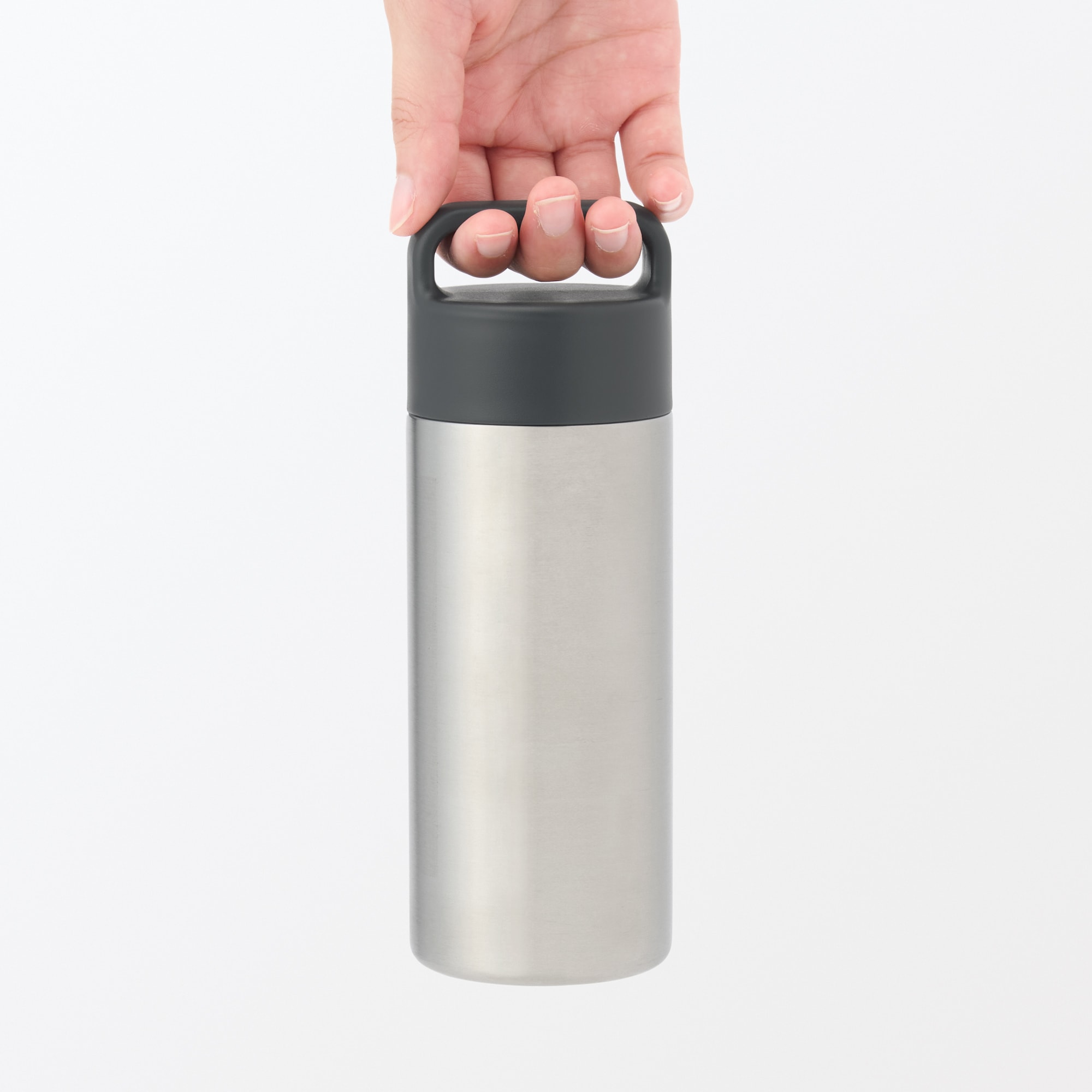 일본 무인양품 진공 단열 구조 보온보냉 보틀 핸들 타입 350mL 실버