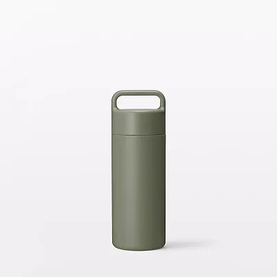 일본 무인양품 진공 단열 구조 보온보냉 보틀 핸들 타입 350mL 카키
