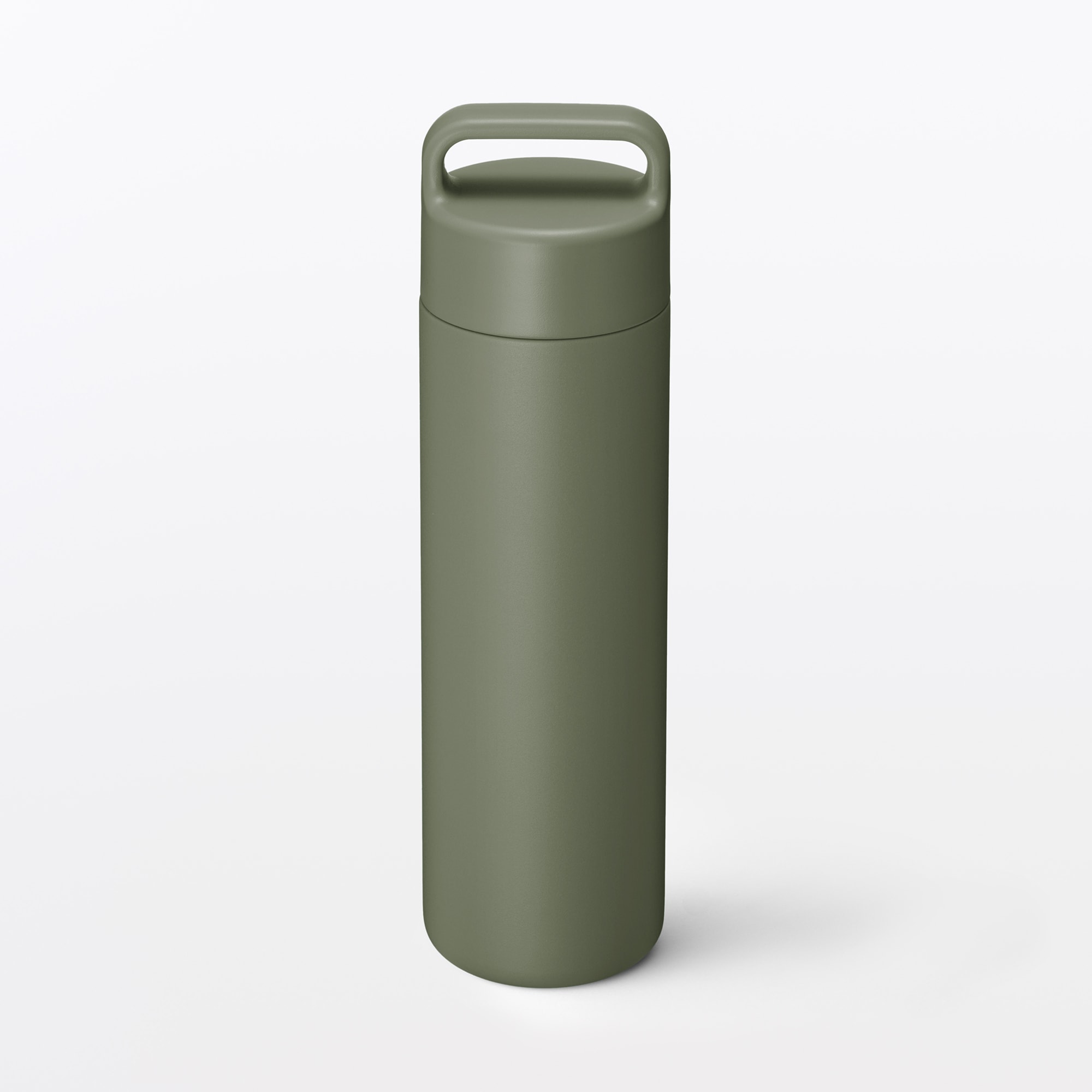 일본 무인양품 진공 단열 구조 보온보냉 보틀 핸들 타입 500mL 카키