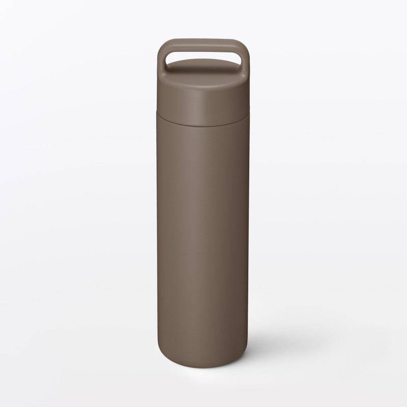 일본 무인양품 진공 단열 구조 보온보냉 보틀 핸들 타입 500mL 브라운
