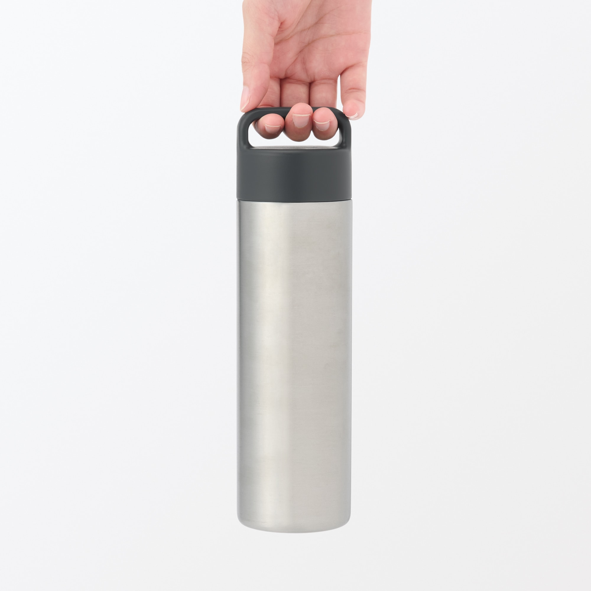 일본 무인양품 진공 단열 구조 보온보냉 보틀 핸들 타입 500mL 실버