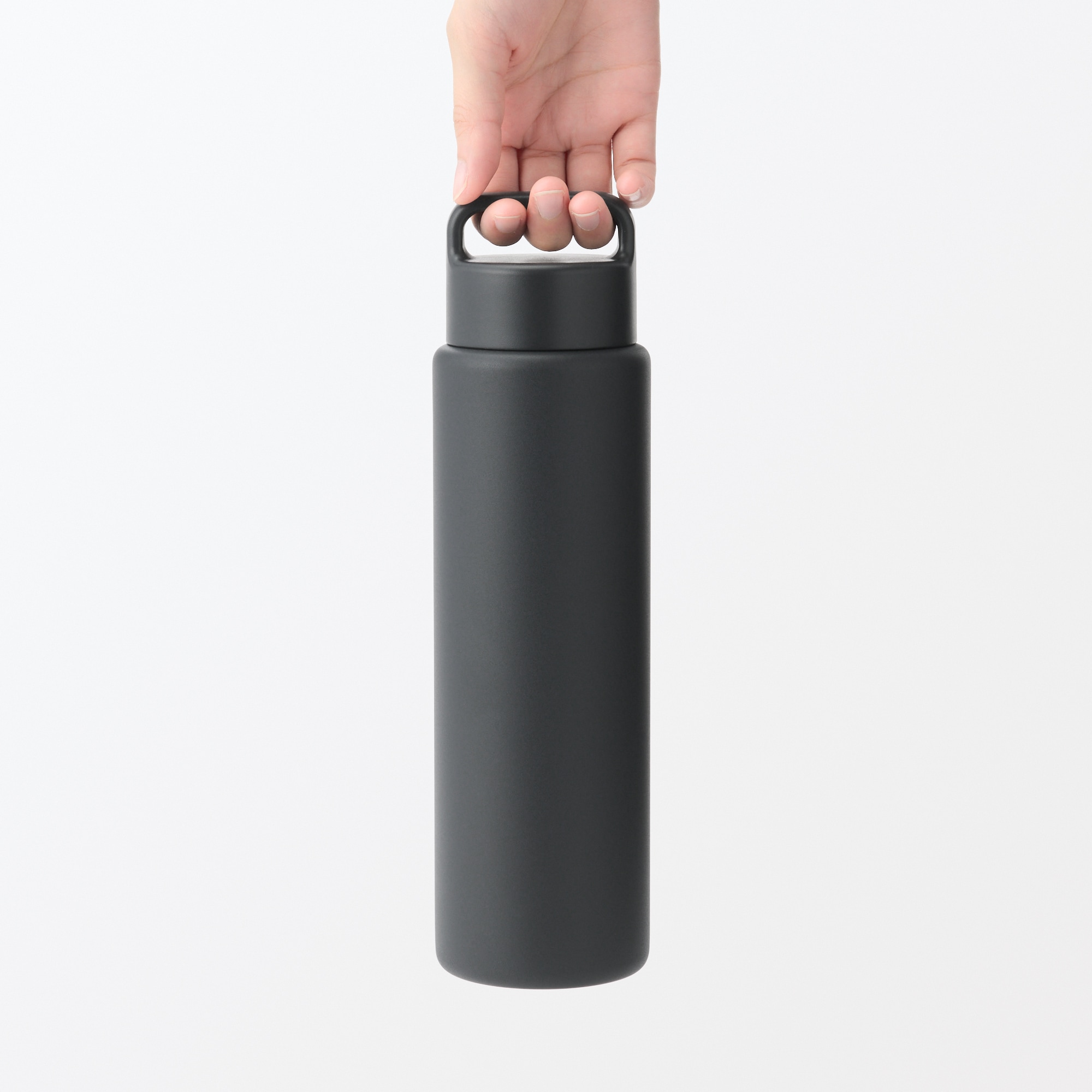 일본 무인양품 진공 단열 구조 보온보냉 보틀 핸들 타입 750mL 블랙