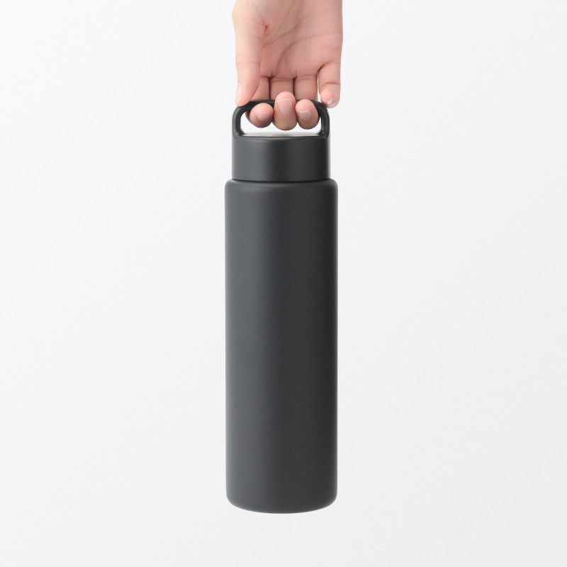 일본 무인양품 진공 단열 구조 보온보냉 보틀 핸들 타입 750mL 블랙