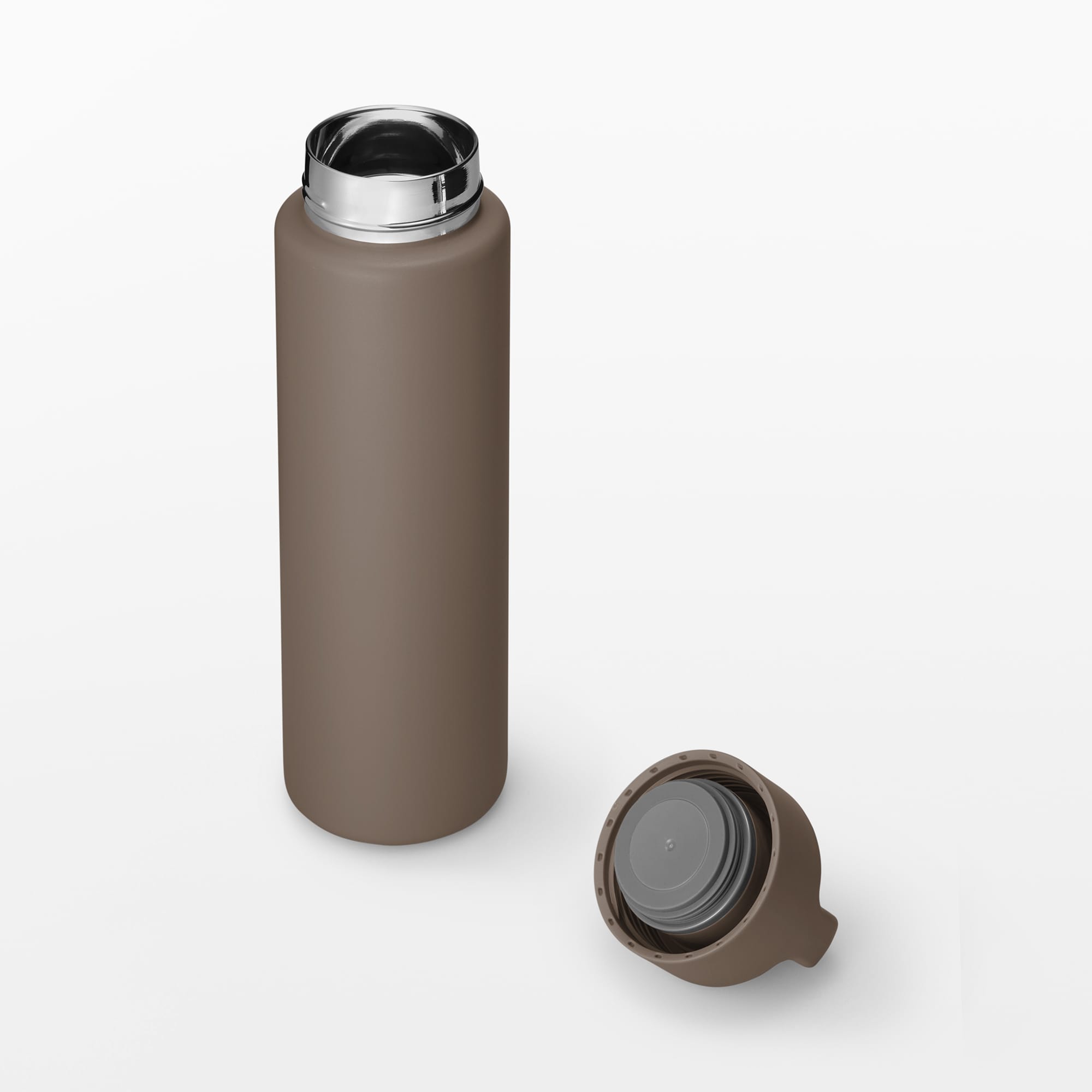 일본 무인양품 진공 단열 구조 보온보냉 보틀 핸들 타입 750mL 브라운