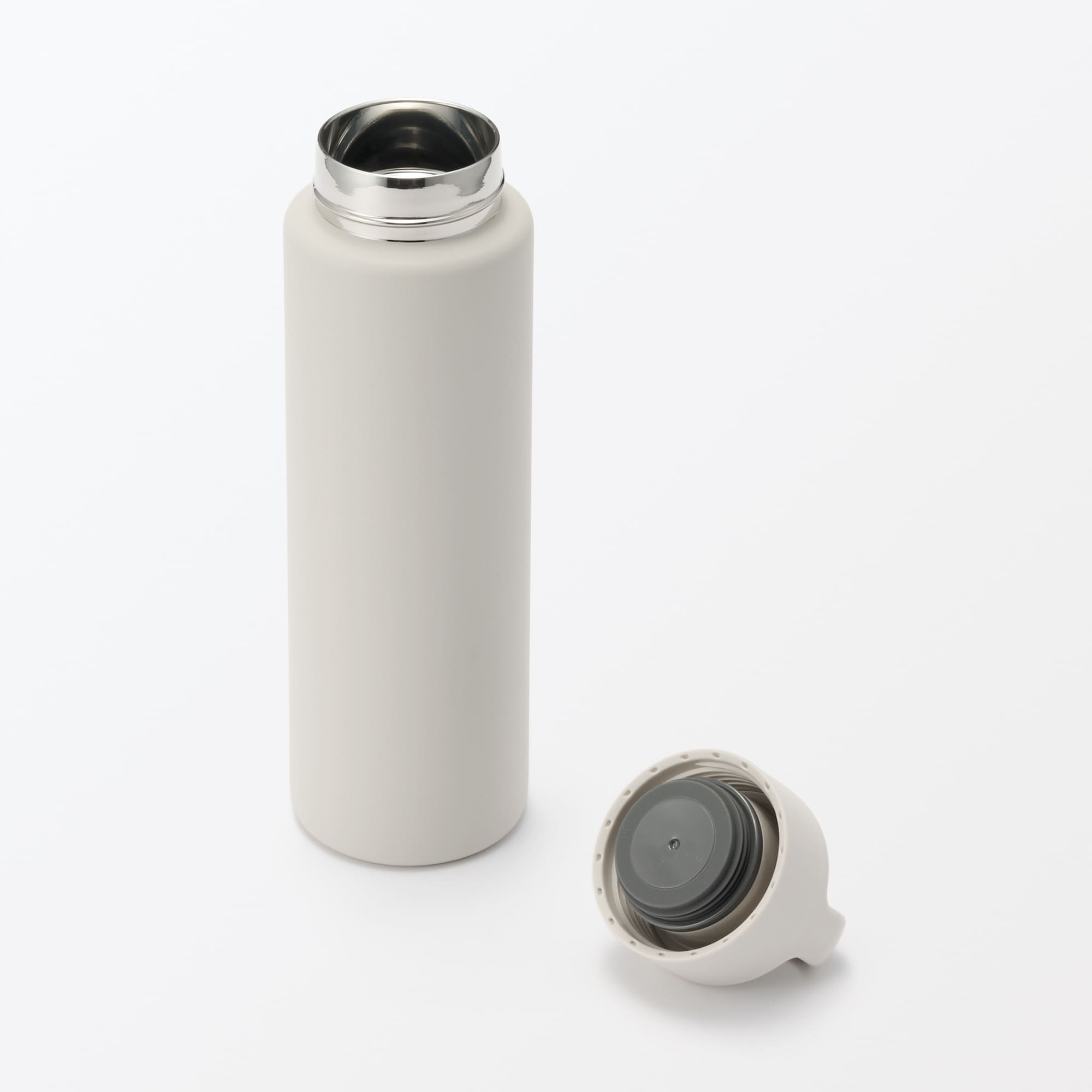 일본 무인양품 진공 단열 구조 보온보냉 보틀 핸들 타입 750mL 그레이 베이지