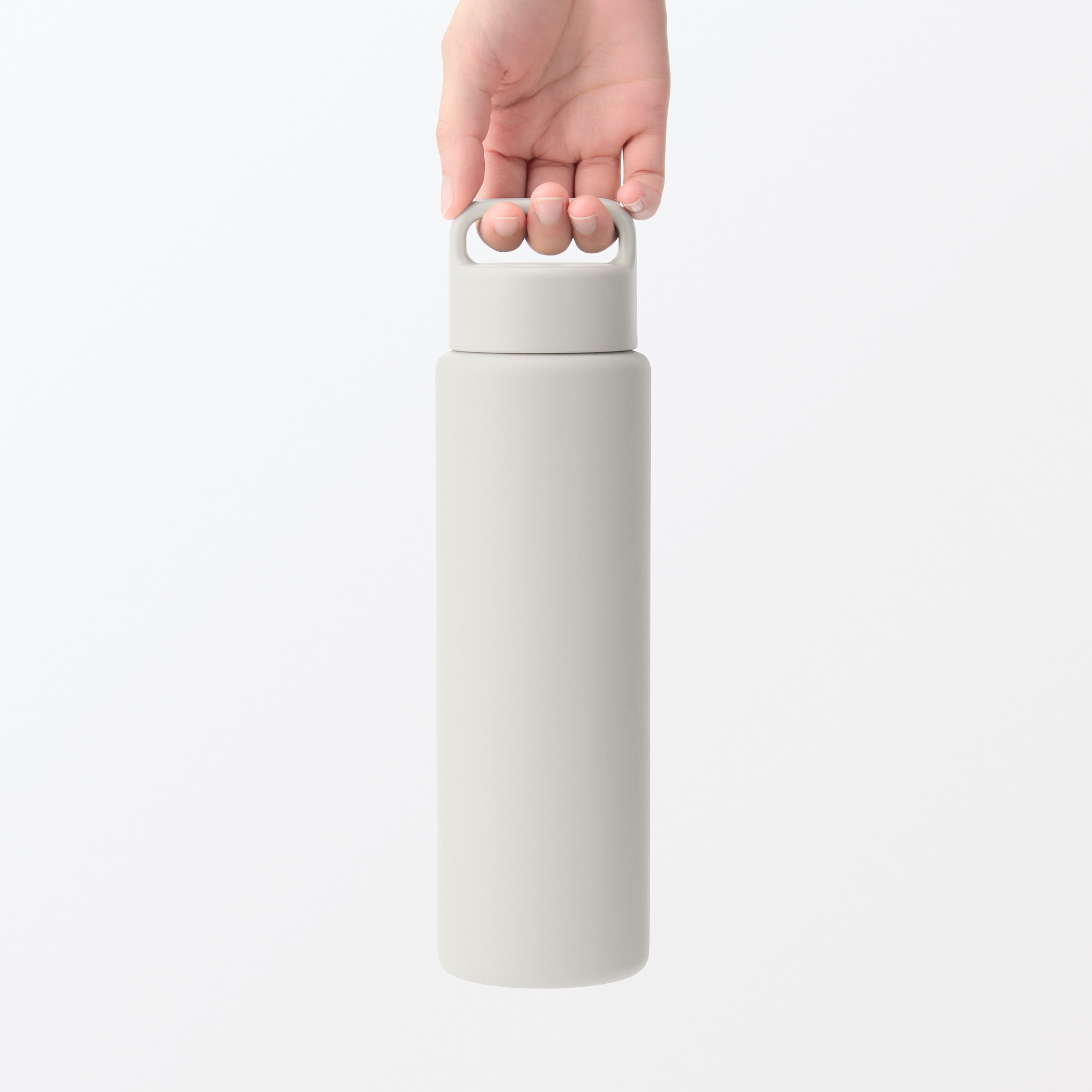 일본 무인양품 진공 단열 구조 보온보냉 보틀 핸들 타입 750mL 그레이 베이지