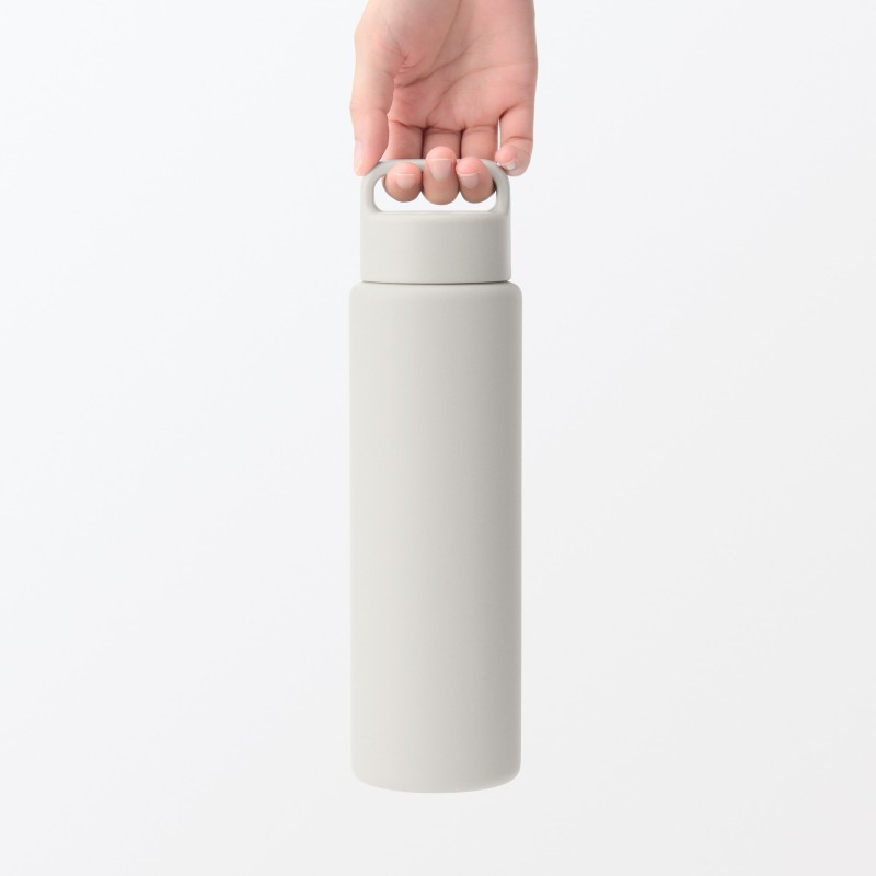 일본 무인양품 진공 단열 구조 보온보냉 보틀 핸들 타입 750mL 그레이 베이지