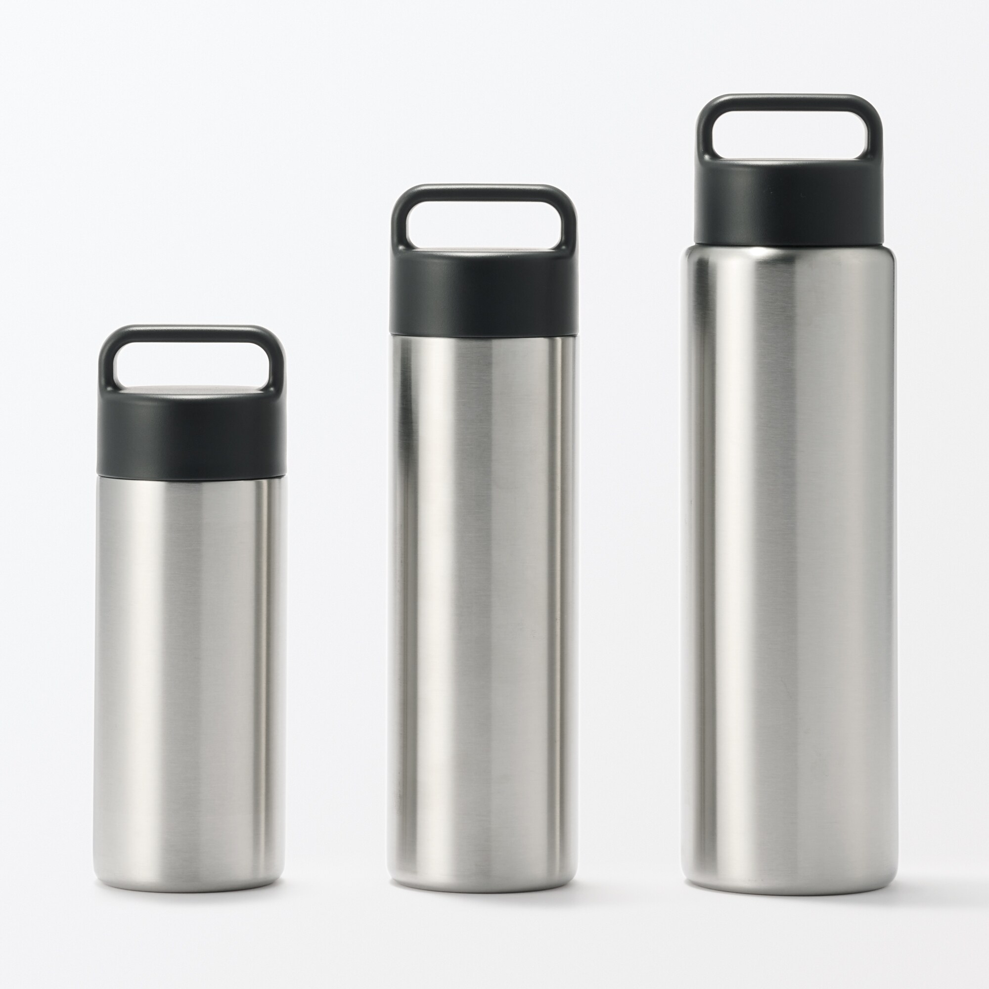 일본 무인양품 진공 단열 구조 보온보냉 보틀 핸들 타입 750mL 실버