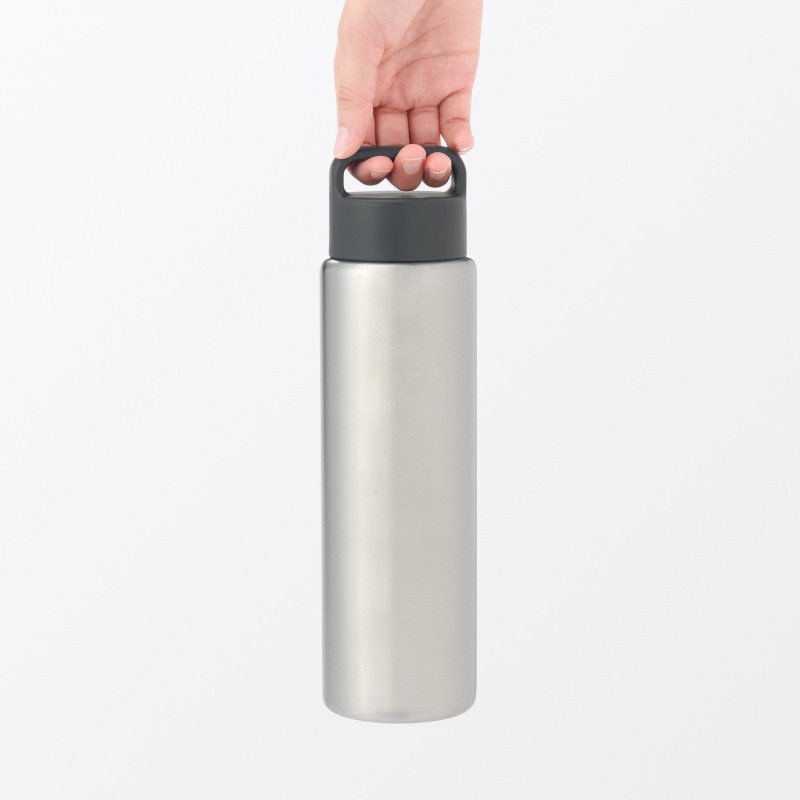 일본 무인양품 진공 단열 구조 보온보냉 보틀 핸들 타입 750mL 실버