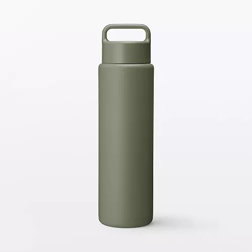 일본 무인양품 진공 단열 구조 보온보냉 보틀 핸들 타입 750mL 카키