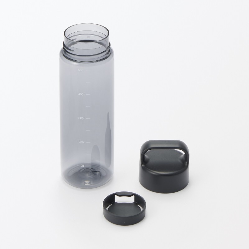 일본 무인양품 휴대하기 좋은 눈금 드링크 보틀 500mL 블랙