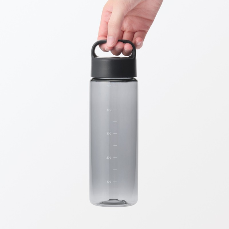 일본 무인양품 휴대하기 좋은 눈금 드링크 보틀 500mL 블랙
