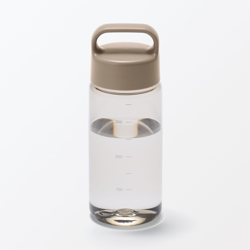 일본 무인양품 휴대하기 편한 눈금 드링크 보틀 350mL 샌드 베이지