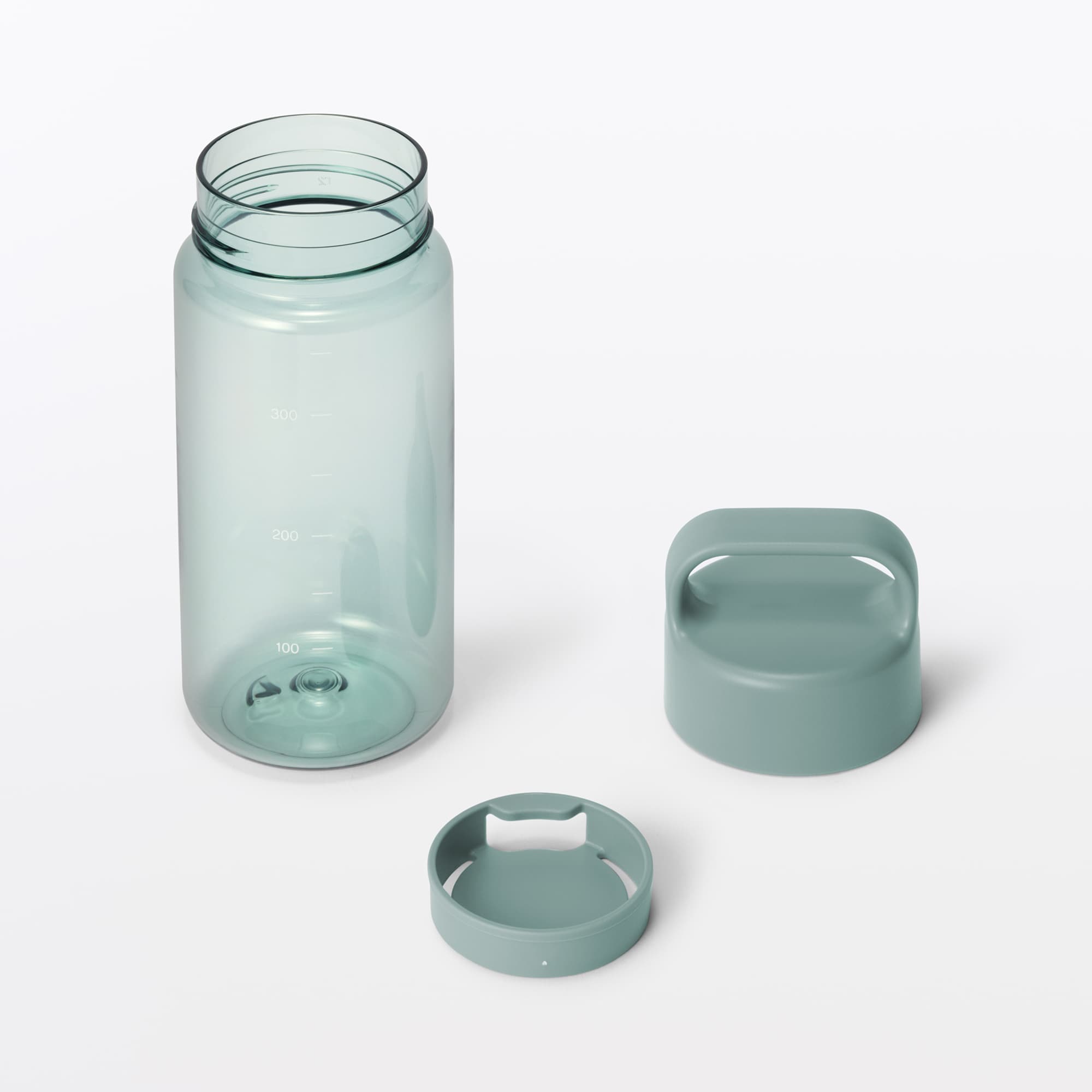 일본 무인양품 휴대하기 편한 눈금 드링크 보틀 350mL 스모키 그린