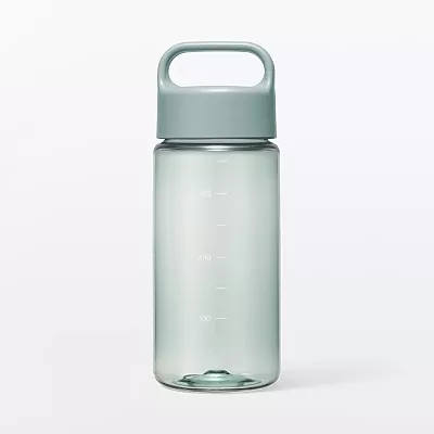 일본 무인양품 휴대하기 편한 눈금 드링크 보틀 350mL 스모키 그린