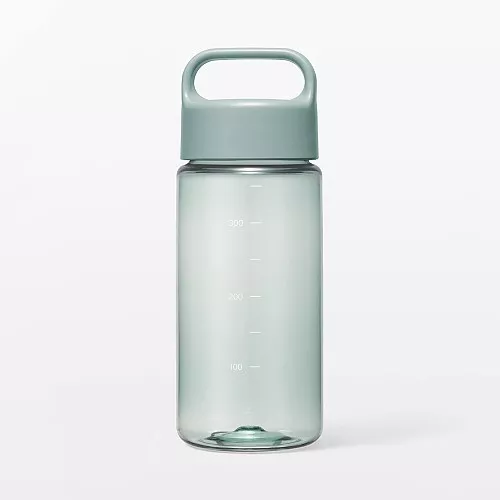 일본 무인양품 휴대하기 편한 눈금 드링크 보틀 350mL 스모키 그린