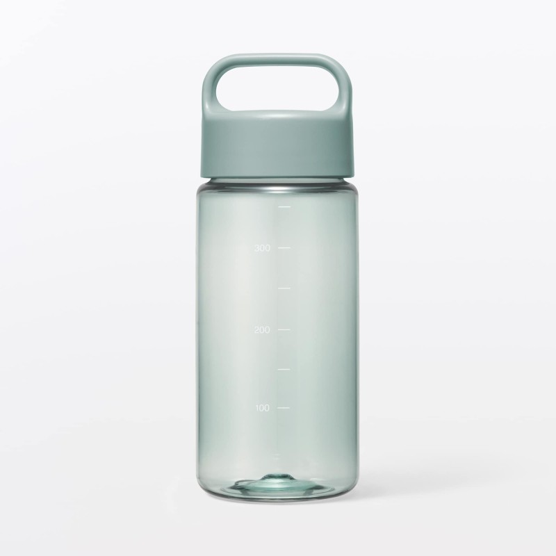 일본 무인양품 휴대하기 편한 눈금 드링크 보틀 350mL 스모키 그린
