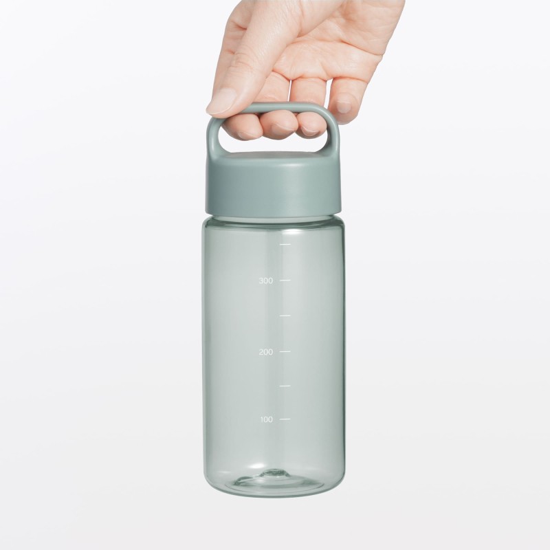일본 무인양품 휴대하기 편한 눈금 드링크 보틀 350mL 스모키 그린
