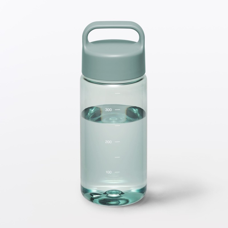 일본 무인양품 휴대하기 편한 눈금 드링크 보틀 350mL 스모키 그린