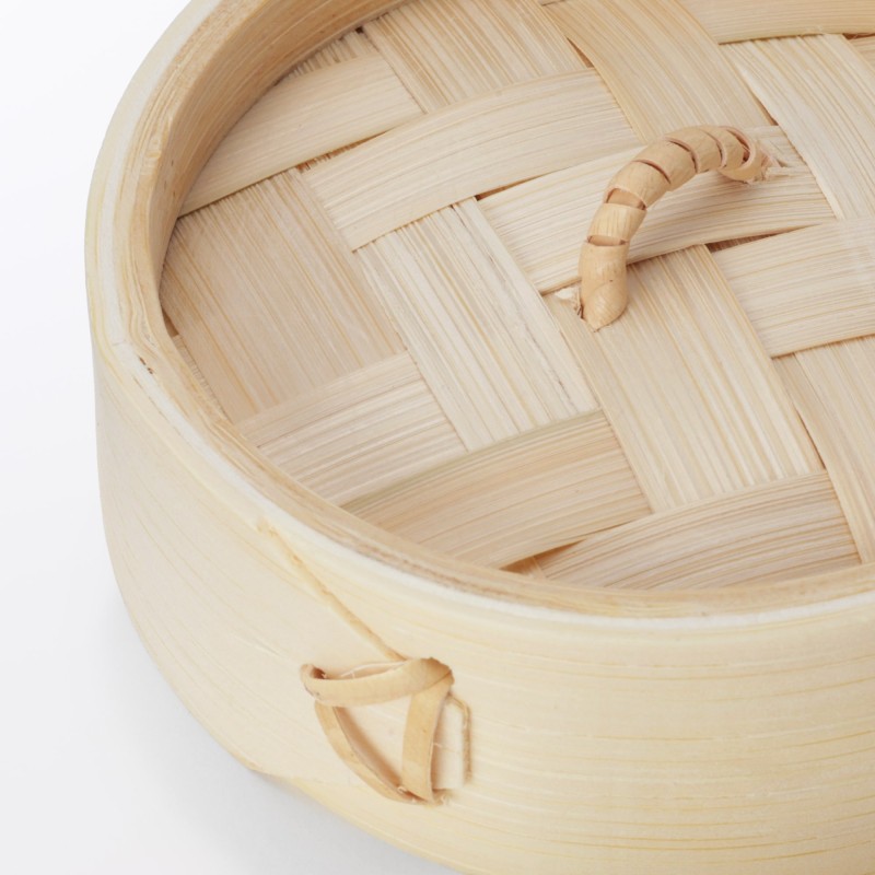 일본 무인양품 대나무 찜기 뚜껑 본체 세트 미니 9x7cm