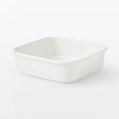 일본 무인양품 뚜껑을 선택할 수 있는 법랑 보관 용기 스퀘어