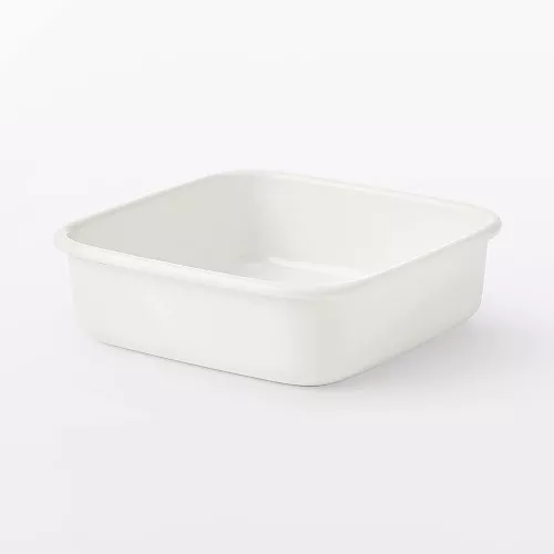 일본 무인양품 뚜껑을 선택할 수 있는 법랑 보관 용기 스퀘어