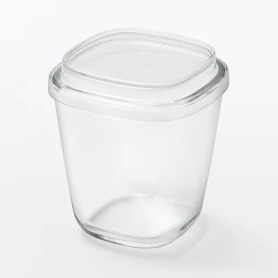 일본 무인양품 뚜껑을 덮은 채 전자레인지에 쓸 수 있는 내열유리 용기 작은 볼형 대