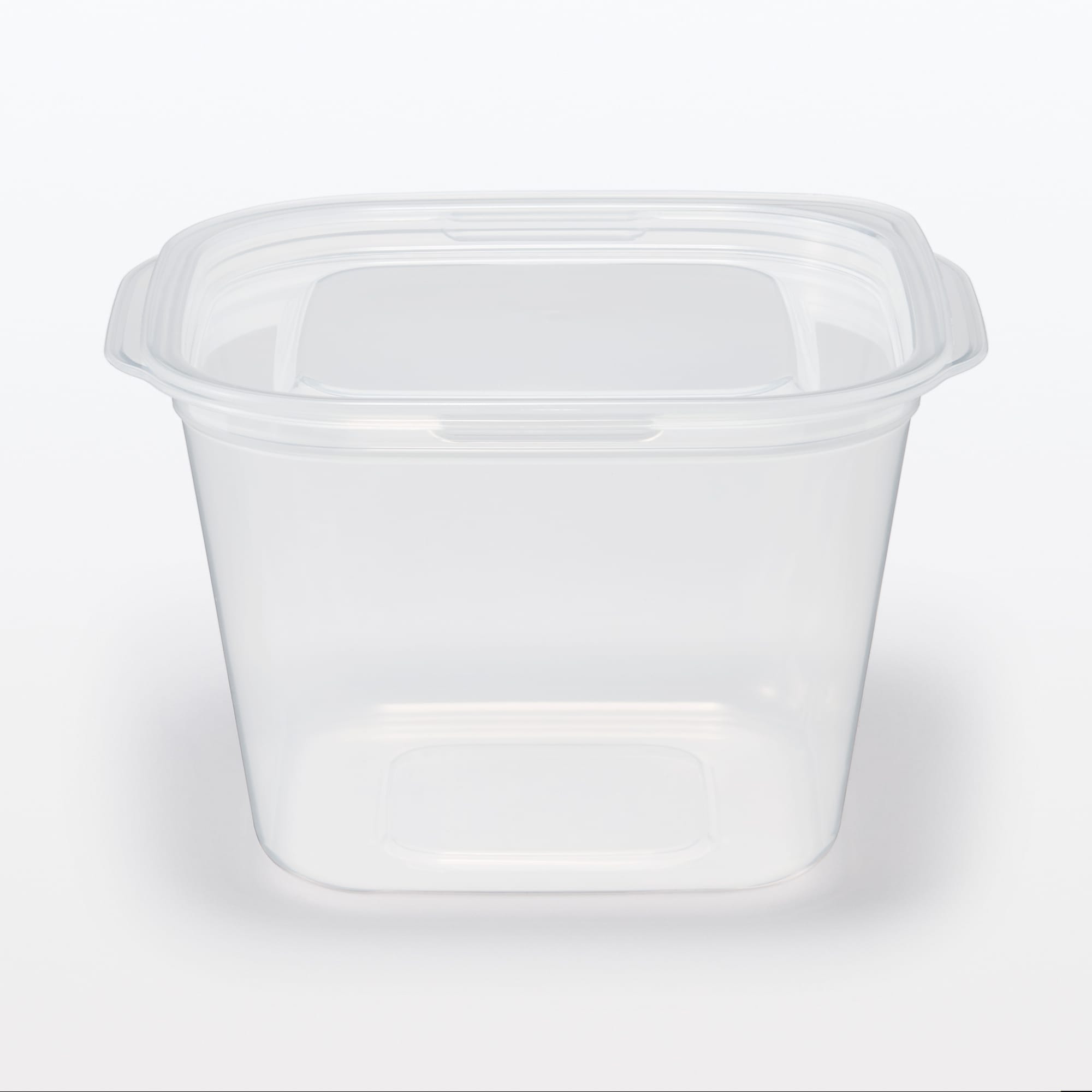 일본 무인양품 뚜껑을 덮은 채 전자레인지에 쓸 수 있는 사각 용기 정사각형 900mL 2개입