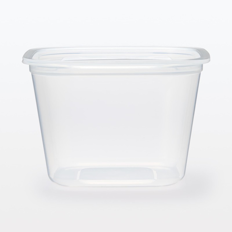 일본 무인양품 뚜껑을 덮은 채 전자레인지에 쓸 수 있는 사각 용기 정사각형 900mL 2개입