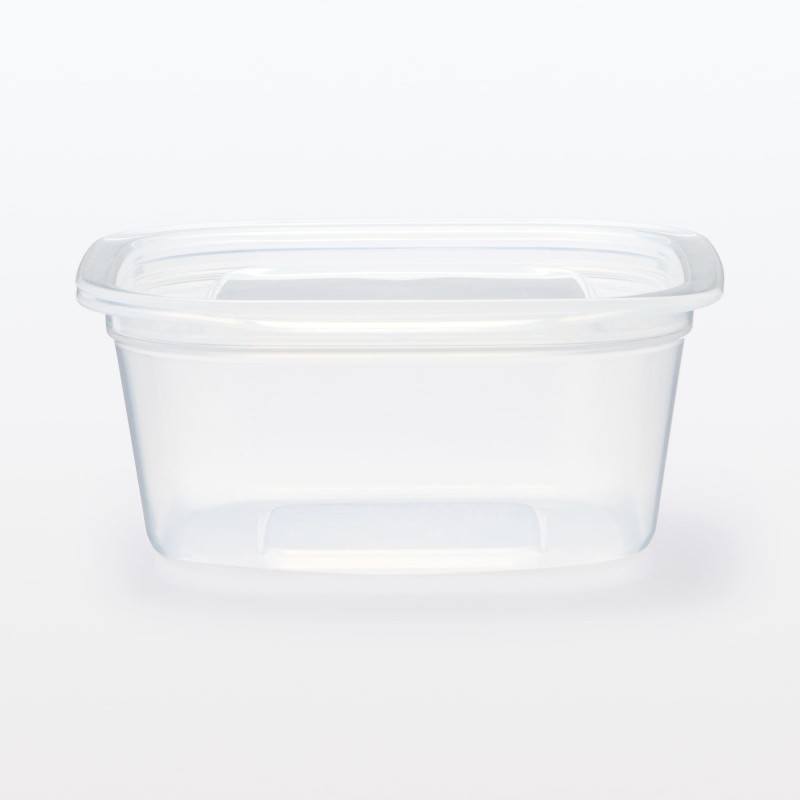 일본 무인양품 뚜껑째 전자레인지 사용 가능한 사각 용기 정사각형 270mL 3개입
