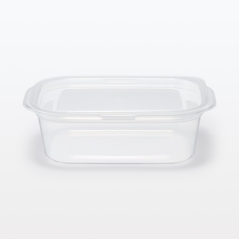 일본 무인양품 뚜껑째 전자레인지 사용 가능한 사각 용기 직사각형 400mL 3개입