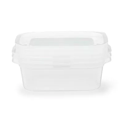 일본 무인양품 뚜껑째 전자레인지 사용 가능한 사각 용기 직사각형 400mL 3개입
