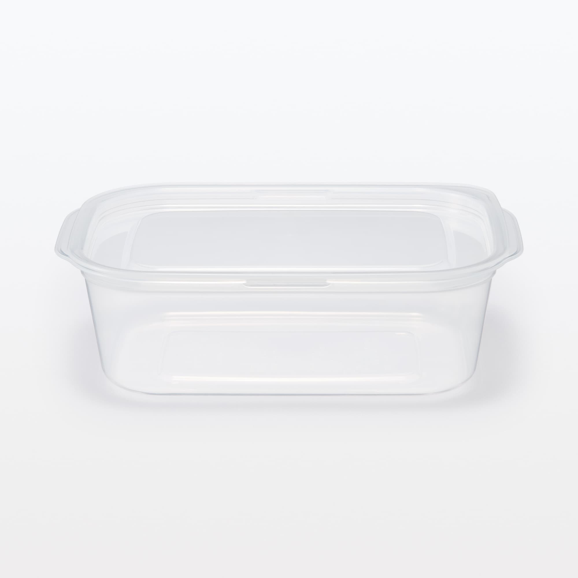 일본 무인양품 뚜껑째 전자레인지 사용 가능한 사각 용기 직사각형 850mL 2개입