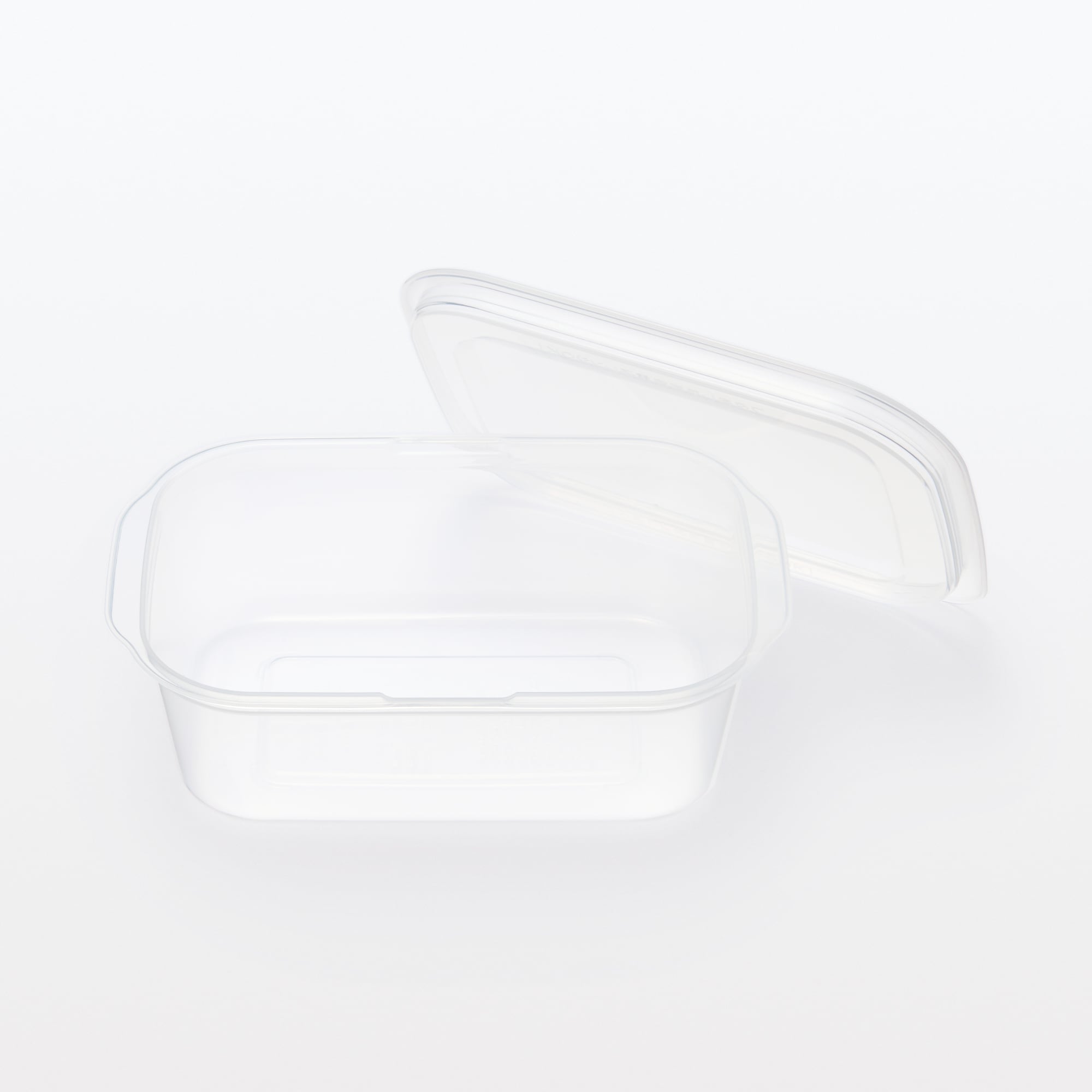 일본 무인양품 뚜껑째 전자레인지 사용 가능한 사각 용기 직사각형 850mL 2개입