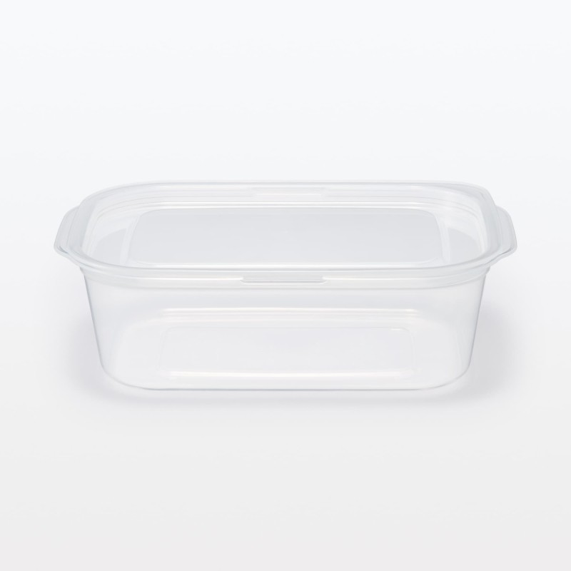 일본 무인양품 뚜껑째 전자레인지 사용 가능한 사각 용기 직사각형 850mL 2개입