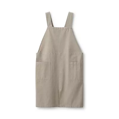 일본 무인양품 면 평직 워크 에이프런 앞치마 남녀공용 L~XL 다크 베이지