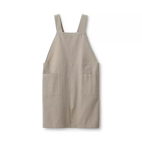 일본 무인양품 면 평직 워크 에이프런 앞치마 남녀공용 L~XL 다크 베이지