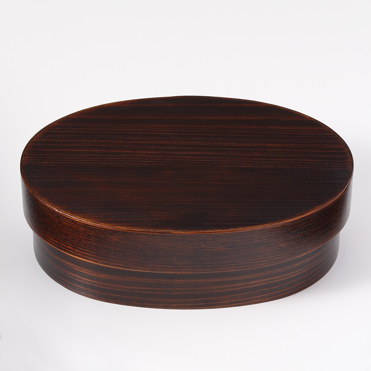 일본 무인양품 목제 옻칠 도시락통 18x12.5x5.5cm
