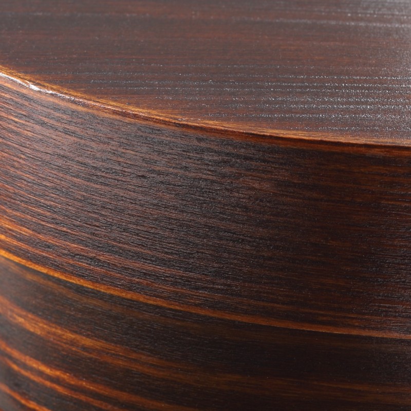 일본 무인양품 목제 옻칠 도시락통 18x12.5x5.5cm