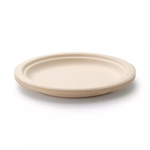 일본 무인양품 버개스와 대나무 펄프 접시 대 8매입