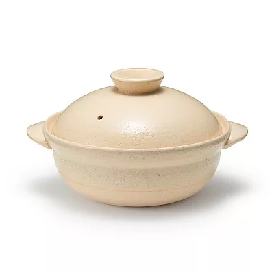 일본 무인양품 반코야키 뚝배기 2~3인용·1600mL 투명유
