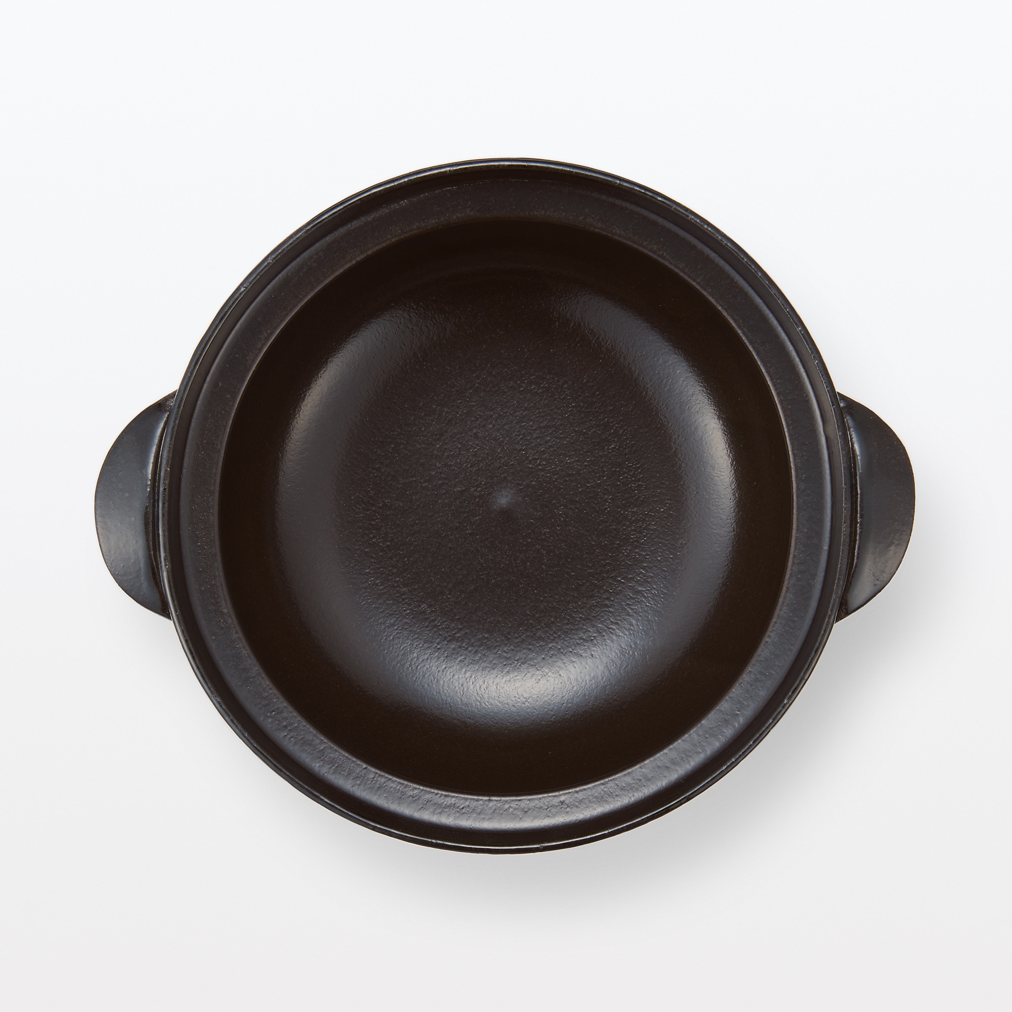 일본 무인양품 반코야키 뚝배기 2~3인용·1600mL 흑유