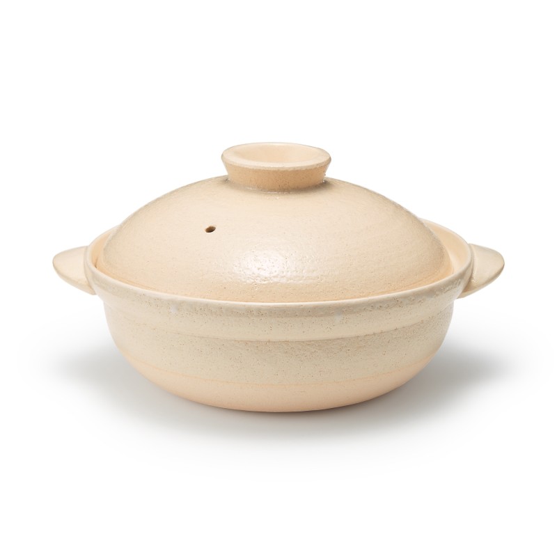 일본 무인양품 반코야키 뚝배기 3~4인용·2400mL 투명유