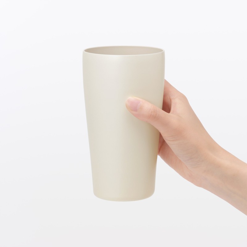 일본 무인양품 스테인리스 진공 단열 이중 구조 보냉 텀블러 600mL 오프화이트