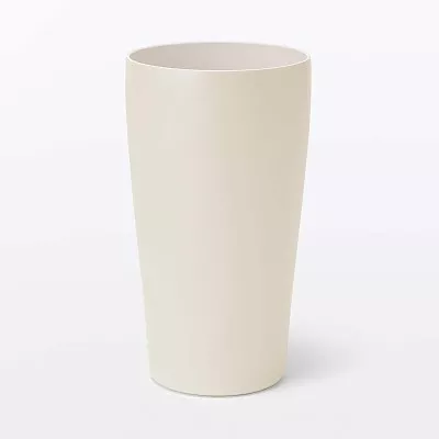 일본 무인양품 스테인리스 진공 단열 이중 구조 보냉 텀블러 600mL 오프화이트