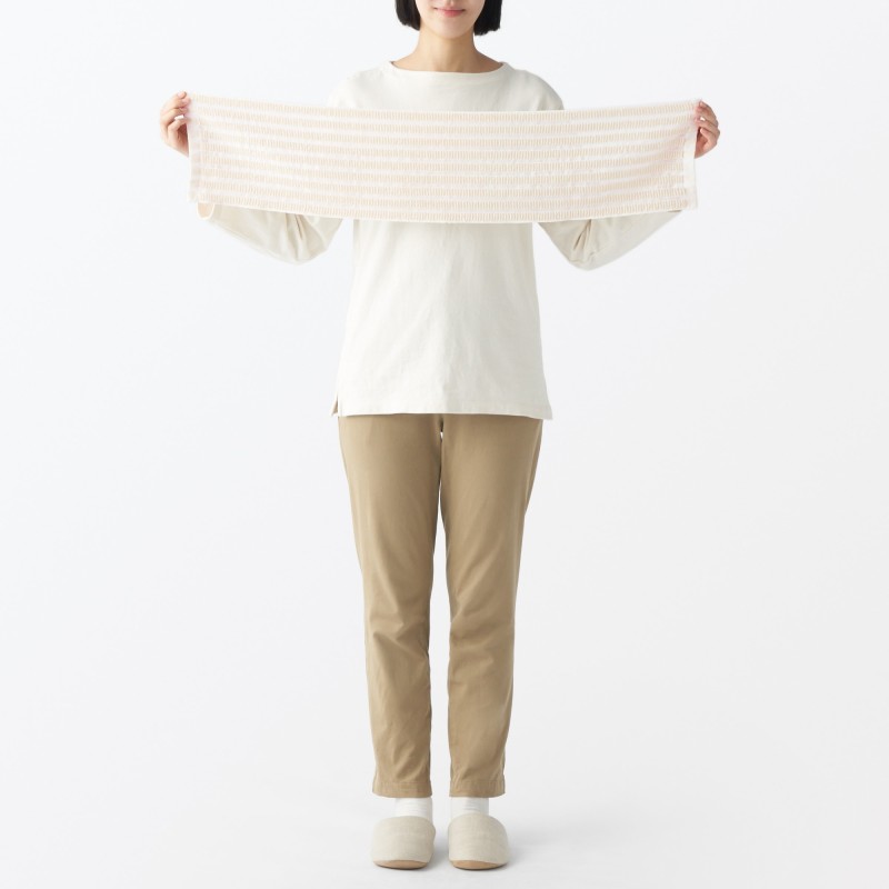 일본 무인양품 면 파일 바스타올 바디 타월 18x90cm