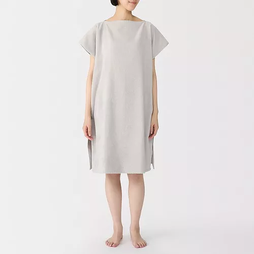 일본 무인양품 타월 판초 배스로브 목욕 가운 70x190cm 그레이