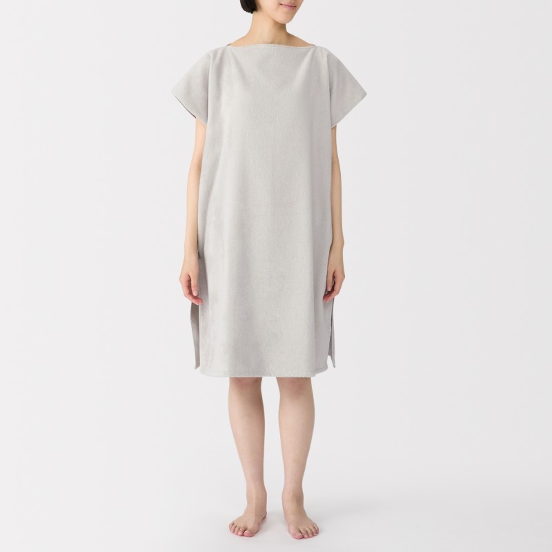 일본 무인양품 타월 판초 배스로브 목욕 가운 70x190cm 그레이