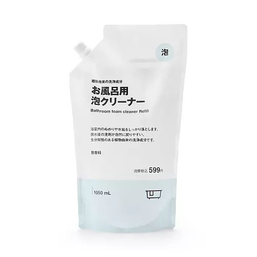 일본 무인양품 식물 유래 세정 성분 욕실용 거품 클리너 리필용 1050ml