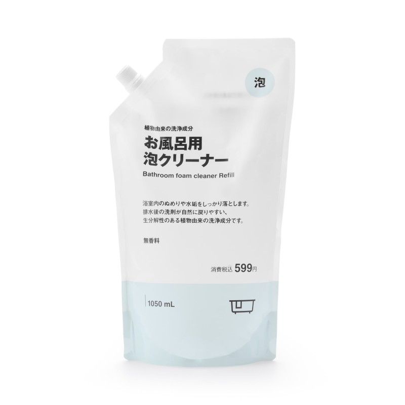 일본 무인양품 식물 유래 세정 성분 욕실용 거품 클리너 리필용 1050ml
